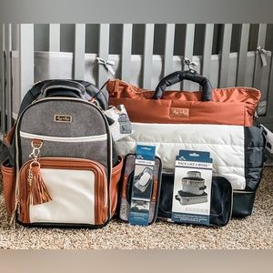 Itzy Ritzy Boss Plus Backpack Diaper Bag - Coffee & Cream